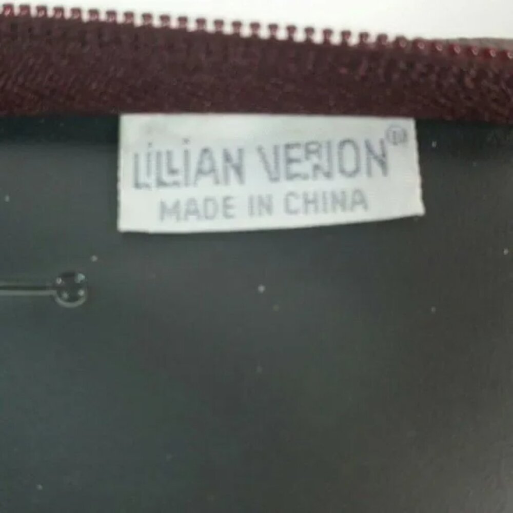 Lillian Vernon Maroon Agenda Planner Address Book Genuine Leather Binder Office - Picture 14 of 16